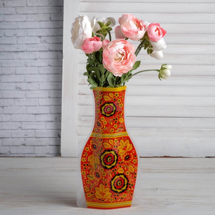Ваза для цветов складная "Хохлома"