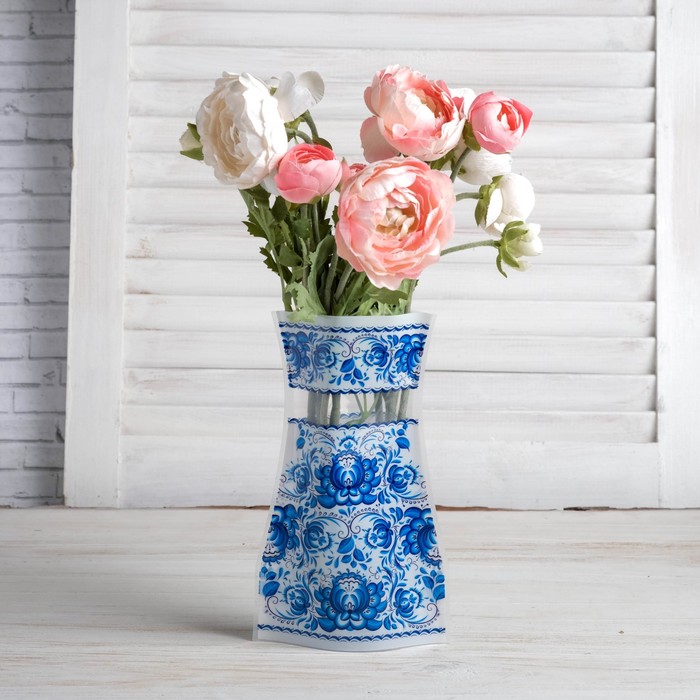 Ваза для цветов складная "Гжель"