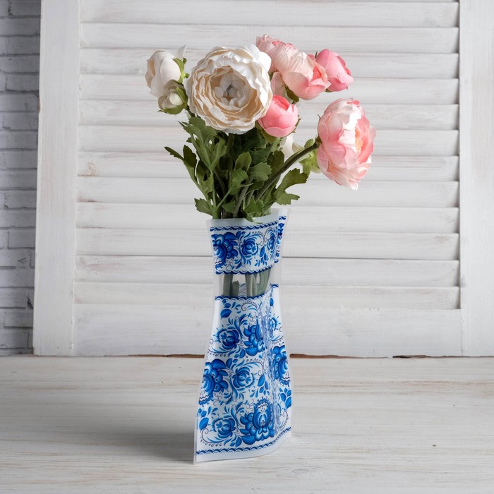 Ваза для цветов складная "Гжель"