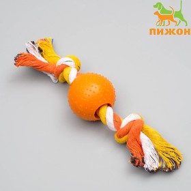 Игрушка канатная с подвижным шаром, до 22 см, микс цветов