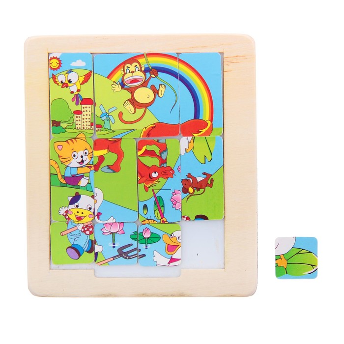Игра на магнитах Пятнашки "Летняя прогулка", 11 элементов