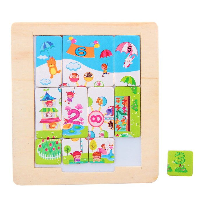 Игра на магнитах Пятнашки "Парк аттракционов", 11 элементов