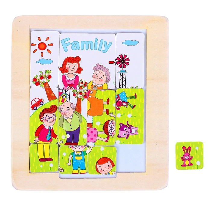 Игра на магнитах Пятнашки "Семья", 11 элементов