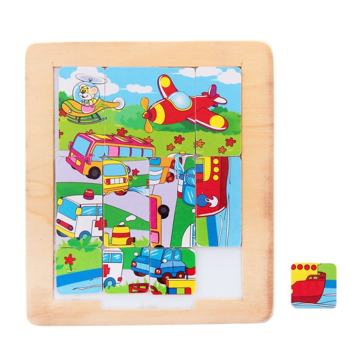 Игра на магнитах Пятнашки "Транспорт", 11 элементов