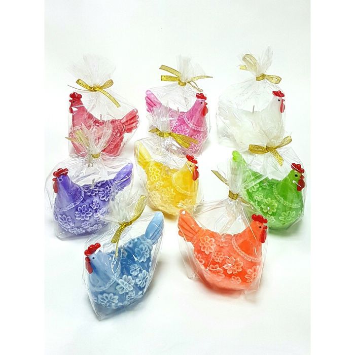 Свеча "Курочка" 10х10см МИКС