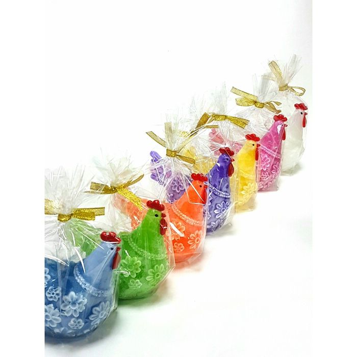 Свеча "Курочка" 10х10см МИКС