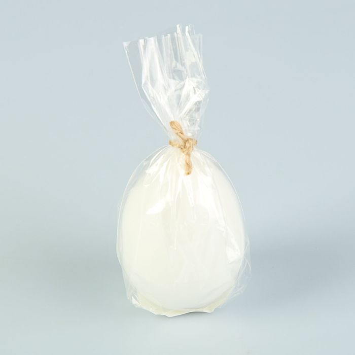 Свеча "Яйцо" среднее ХВ 7,5х5см белое