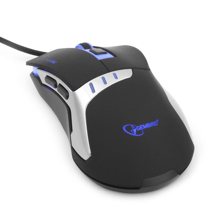 Мышь игровая Gembird MG-520, 5 кнопок, 3200DPI, подсветка