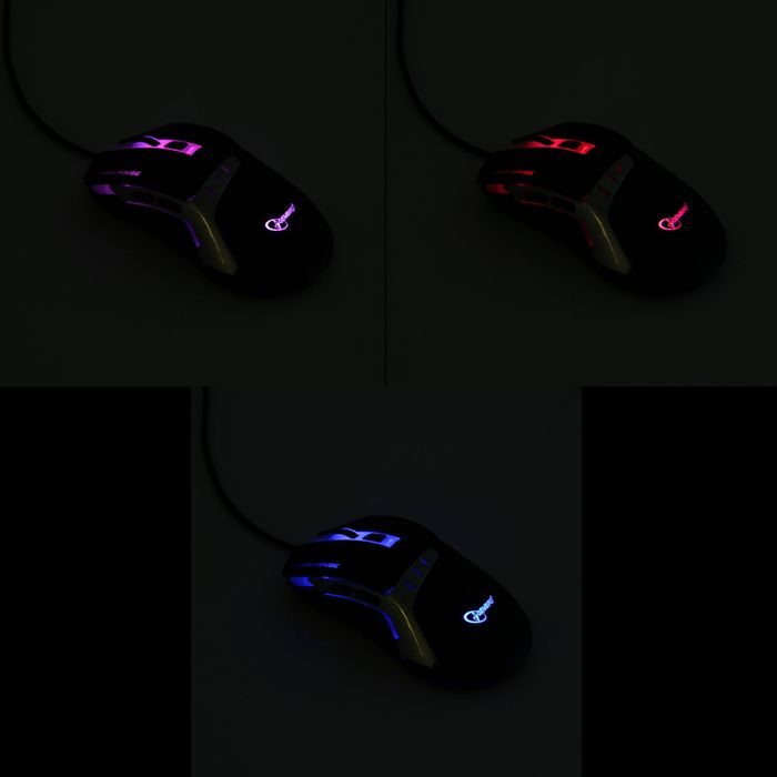 Мышь игровая Gembird MG-520, 5 кнопок, 3200DPI, подсветка