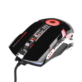 Мышь Gembird MG-530, игровая, проводная, 7 кнопок, подсветка, 3200 dpi, USB, чёрная Ош