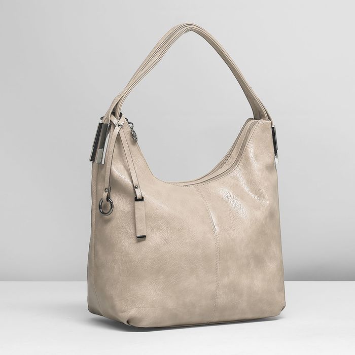 Сумка женская на молнии, 2 отдела, наружный карман, цвет хаки