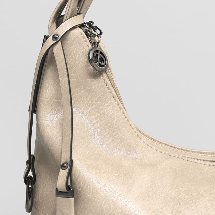 Сумка женская на молнии, 2 отдела, наружный карман, цвет хаки