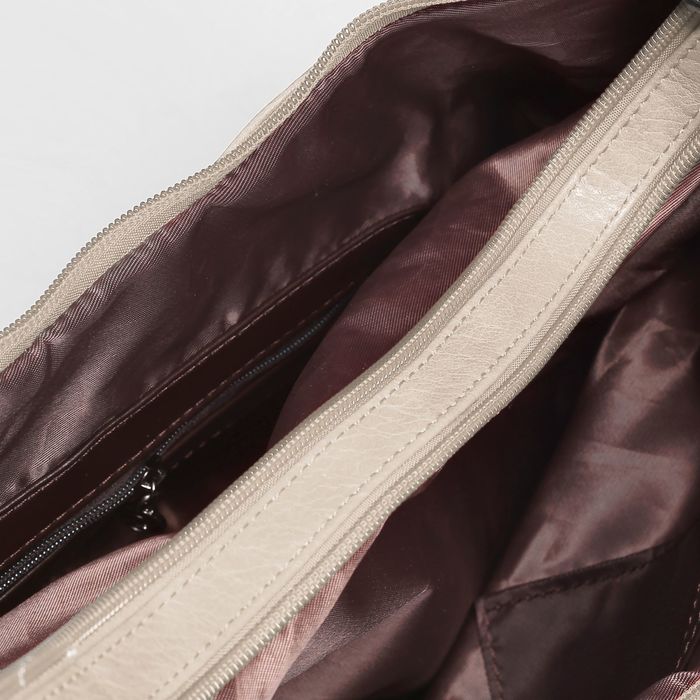 Сумка женская на молнии, 2 отдела, наружный карман, цвет хаки