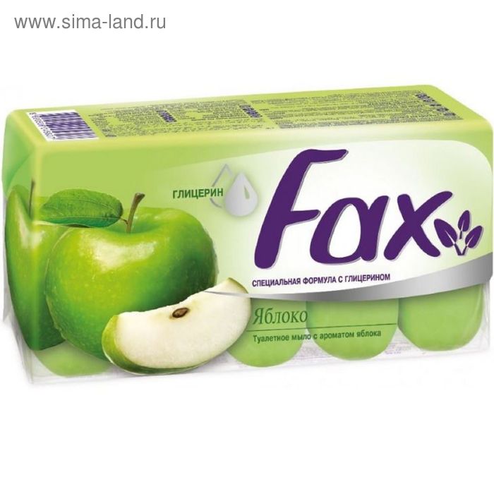 

Туалетное мыло Fax «Яблоко», с глицерином, 5 шт. по 70 г