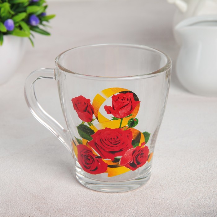 Кружка 250 мл "8 марта", рисунок МИКС, в подарочной упаковке