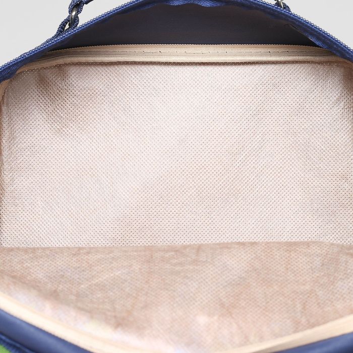 Рюкзак школьный на молнии, 2 отдела, 2 наружных кармана, цвет тёмно-синий