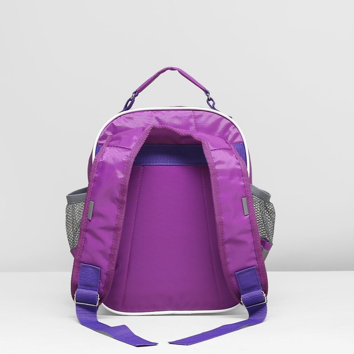 Рюкзак детский на молнии, 1 отдел, 3 наружных кармана, цвет розовый/сиреневый
