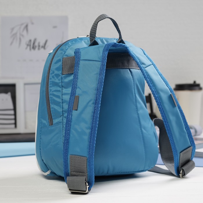 Рюкзак детский на молнии, 1 отдел, цвет голубой