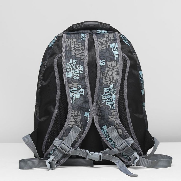 Рюкзак молодёжный на молнии, 2 отдела, наружный карман, цвет серый