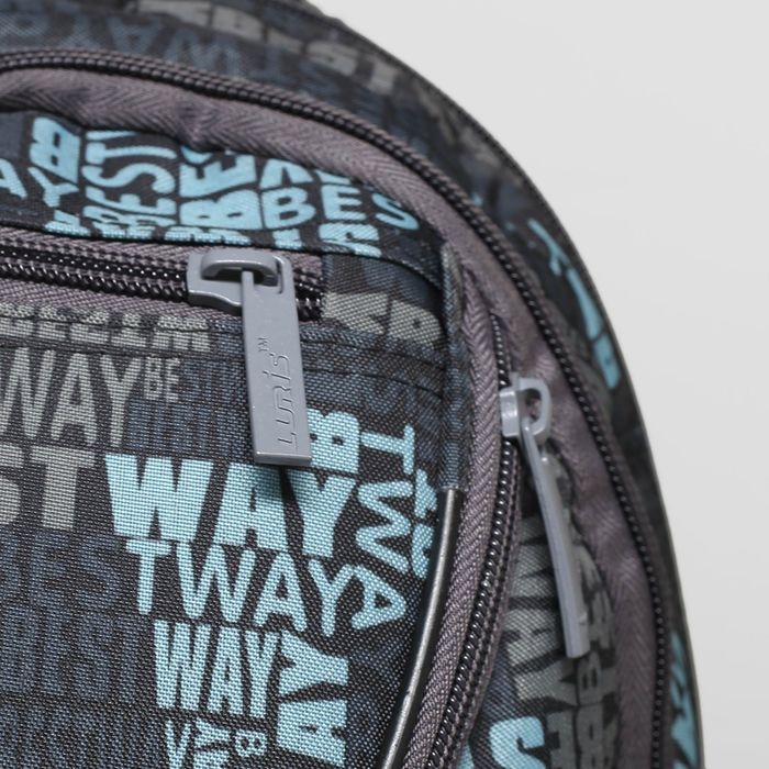 Рюкзак молодёжный на молнии, 2 отдела, наружный карман, цвет серый