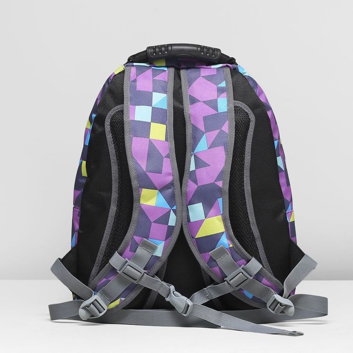 Рюкзак молодёжный на молнии, 2 отдела, наружный карман, цвет фиолетовый