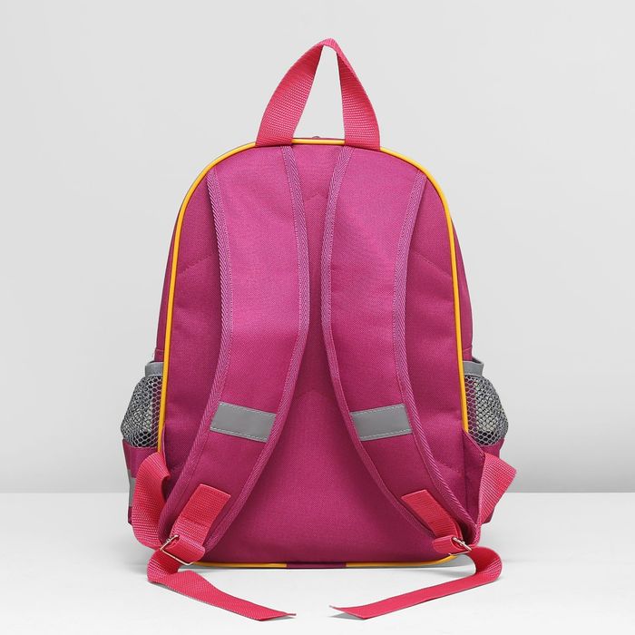 Рюкзак школьный на молнии, 1 отдел, 3 наружных кармана, цвет розовый