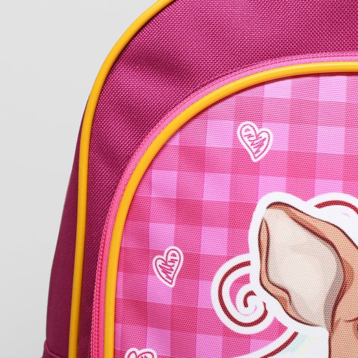 Рюкзак школьный на молнии, 1 отдел, 3 наружных кармана, цвет розовый