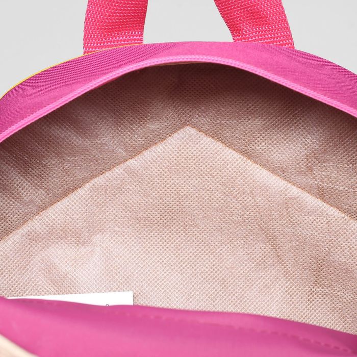 Рюкзак школьный на молнии, 1 отдел, 3 наружных кармана, цвет розовый