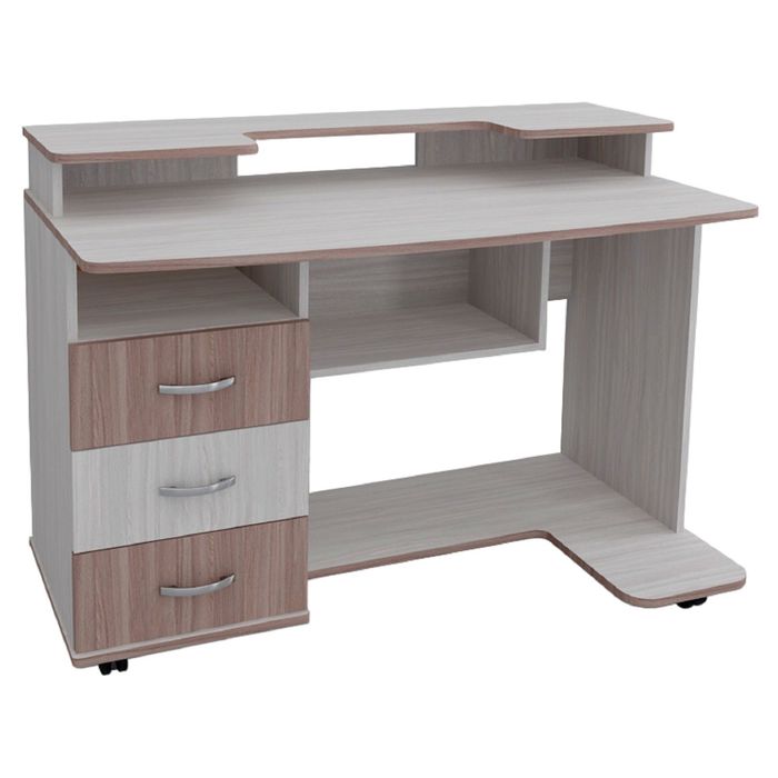 Стол компьютерный Юниор-1  Ясень шимо светлый/темный