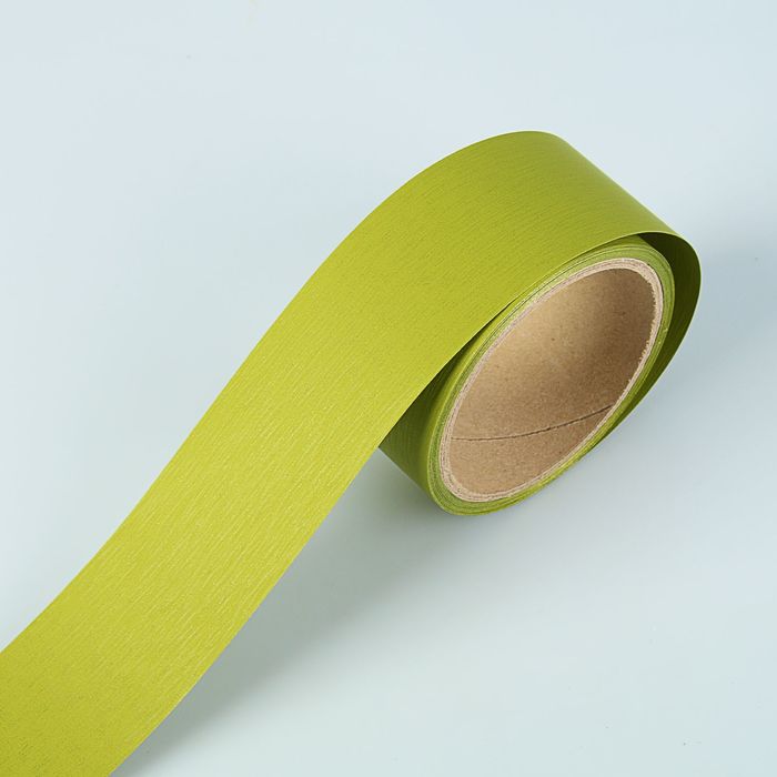 Лента для декора и подарков "Аспидистр" 5 см х 10 м, тиснение, оливковая