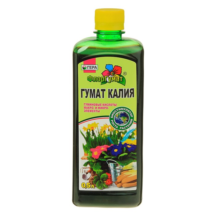 Удобрение "ГЕРА" Гумат калия "Универсальный" 0,5л