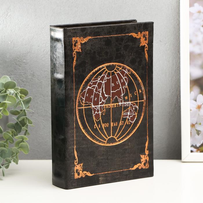 

Сейф-книга дерево кожа "Манускрипты с картами" 24х16х5 см