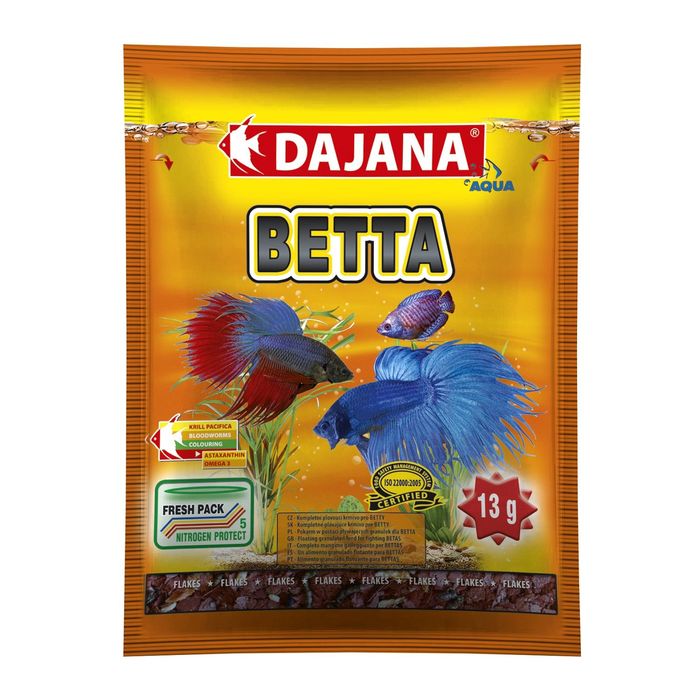 Корм Dajana Pet Betta flakes для всех видов тропических рыб, хлопья, 80MЛ-13Г