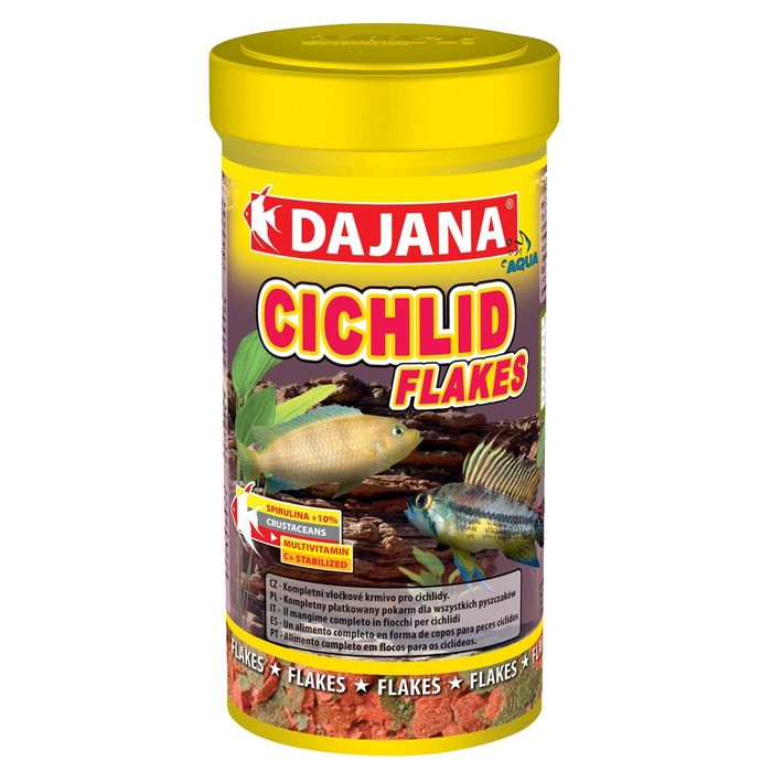 Корм Dajana Pet Cichlid flakes для цихлид, хлопья, 100МЛ