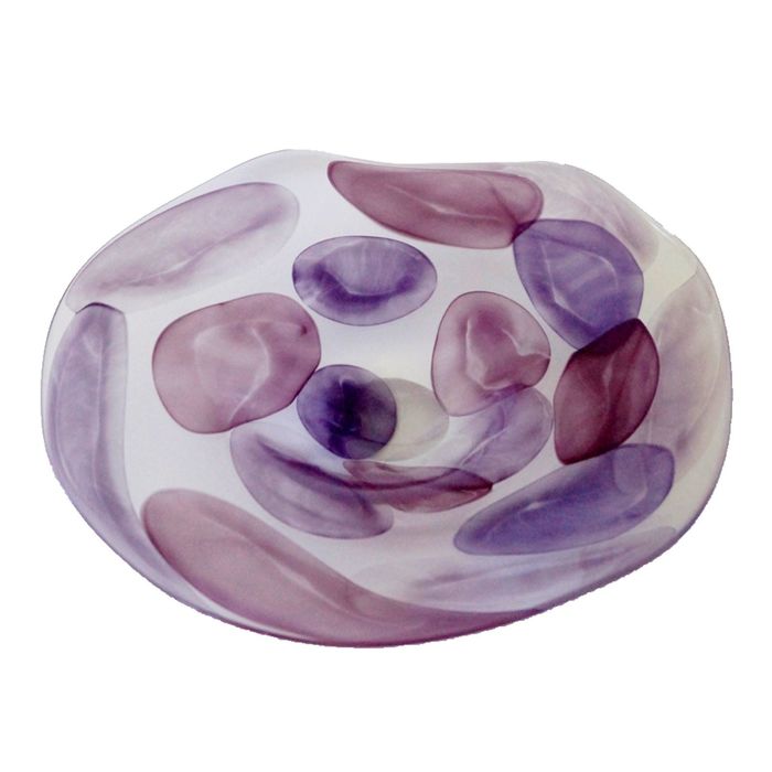 Декоративная гутная ваза "Фиралес" блюдо