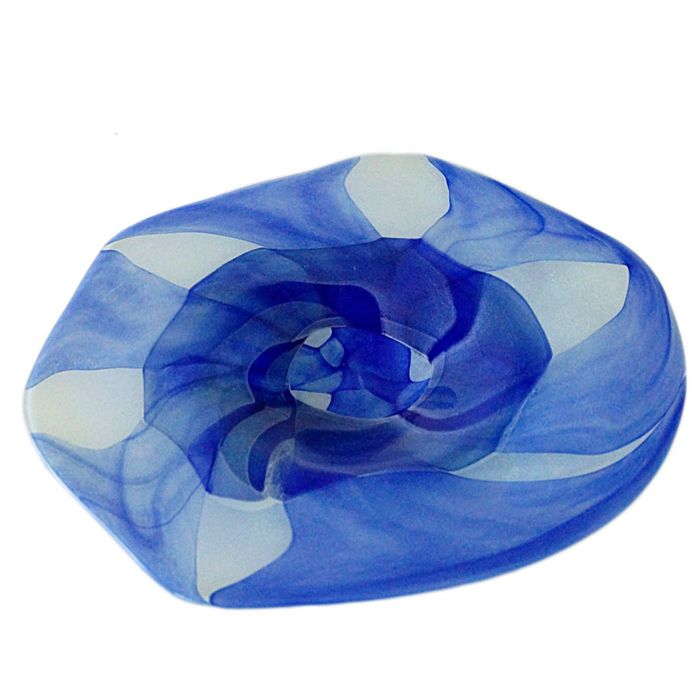 Декоративная гутная ваза "Игналина" блюдо