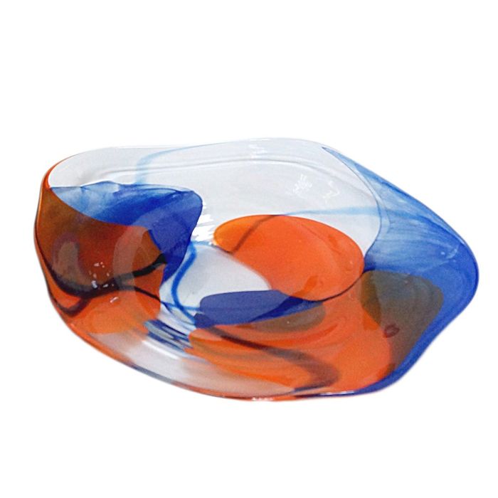 Декоративная гутная ваза "Каспарес" блюдо