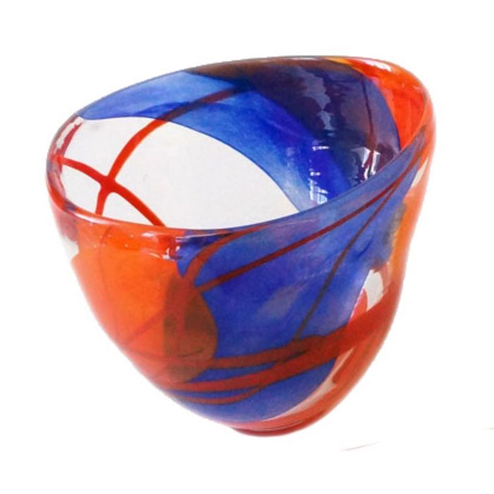 Декоративная гутная ваза "Веласкес" чаша