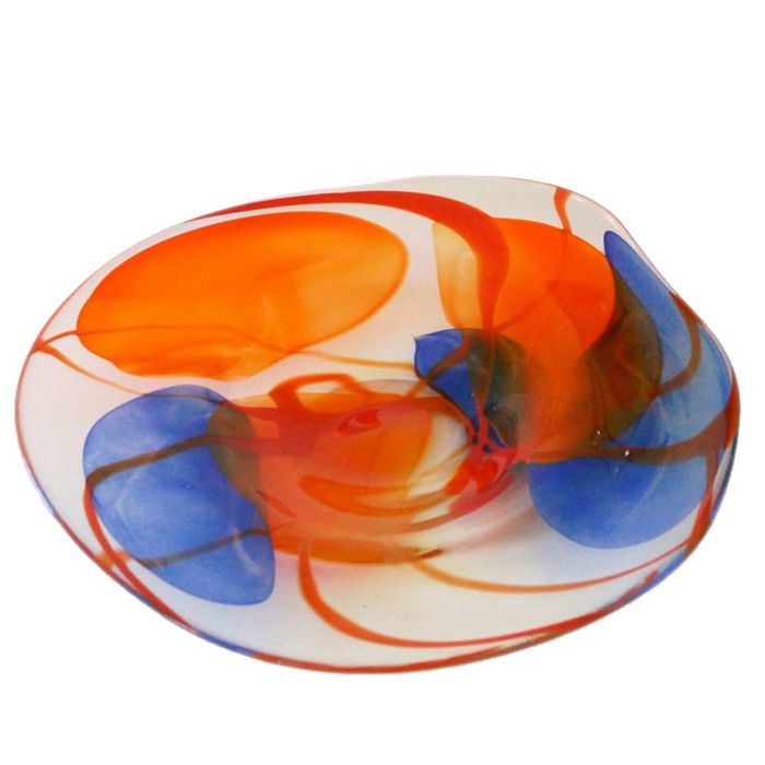 Декоративная гутная ваза "Веласкес" блюдо