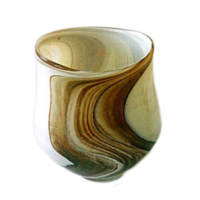 Декоративная гутная ваза "Таштагол" горшок