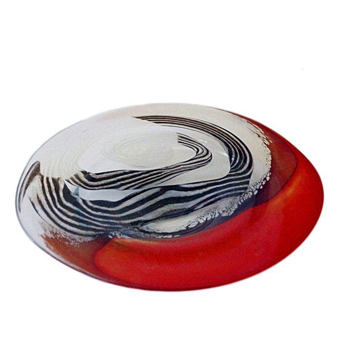 Декоративная гутная ваза "Джорджия" блюдо