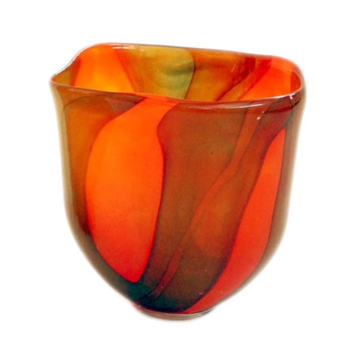 Декоративная гутная ваза "Зинари" чаша