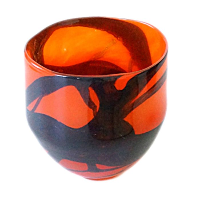 Декоративная гутная ваза "Аннет" чаша