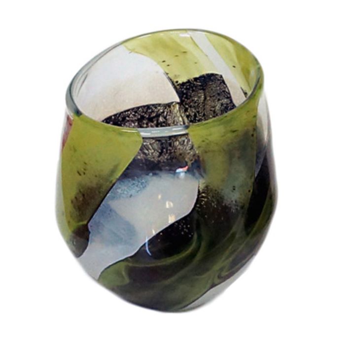 Декоративная гутная ваза "Марэлли" горшок