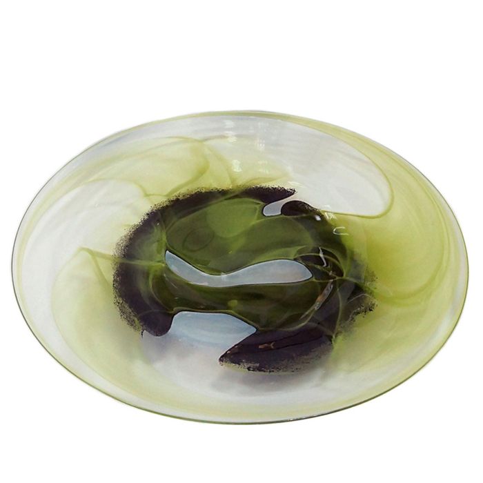 Декоративная гутная ваза "Марэлли" блюдо