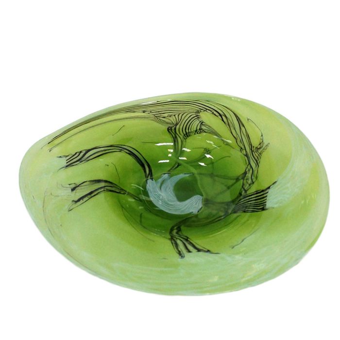 Декоративная гутная ваза "Фиренци" блюдо