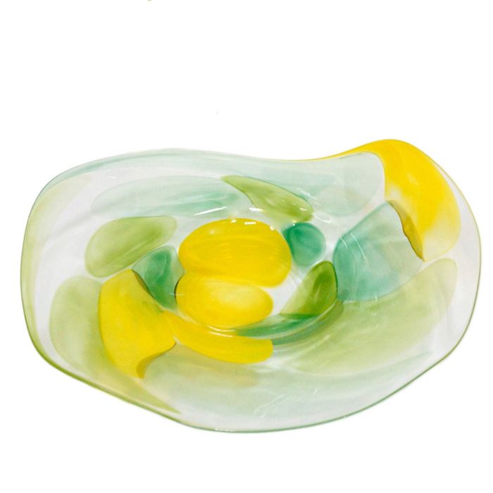 Декоративная гутная ваза "Лоуренсия" блюдо