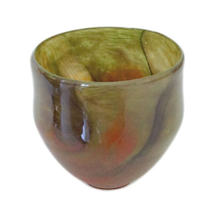 Декоративная гутная ваза "Оникс" чаша