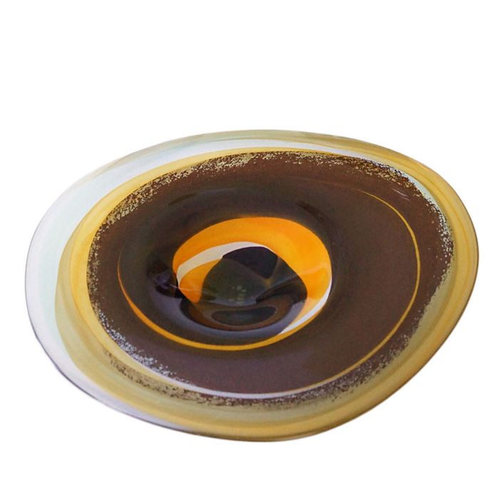 Декоративная гутная ваза "Гватемала" блюдо
