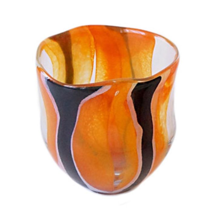 Декоративная гутная ваза "Валькери" чаша